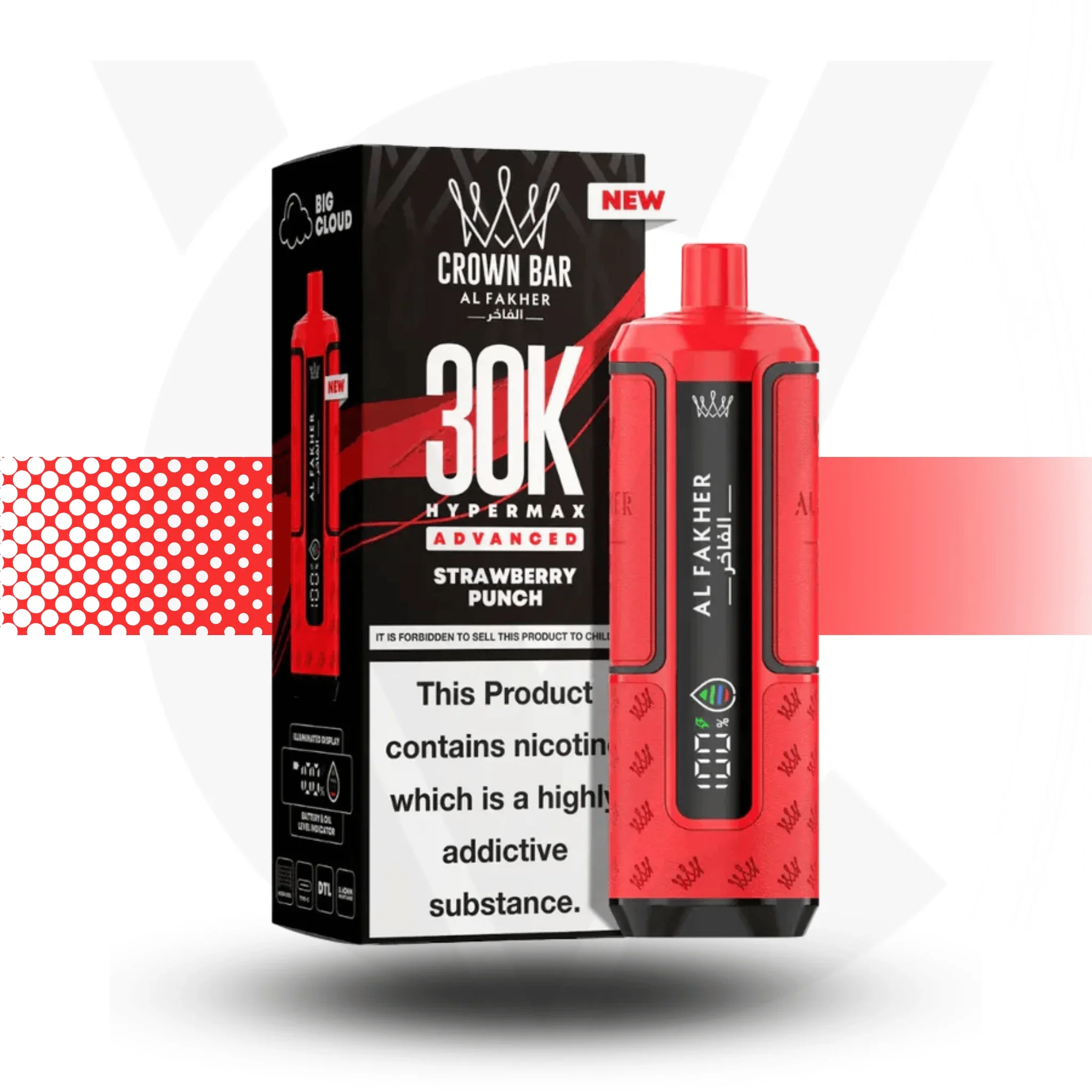 Al Fakher Crown Bar 30K Hypermax Disposable Vape - Image 18