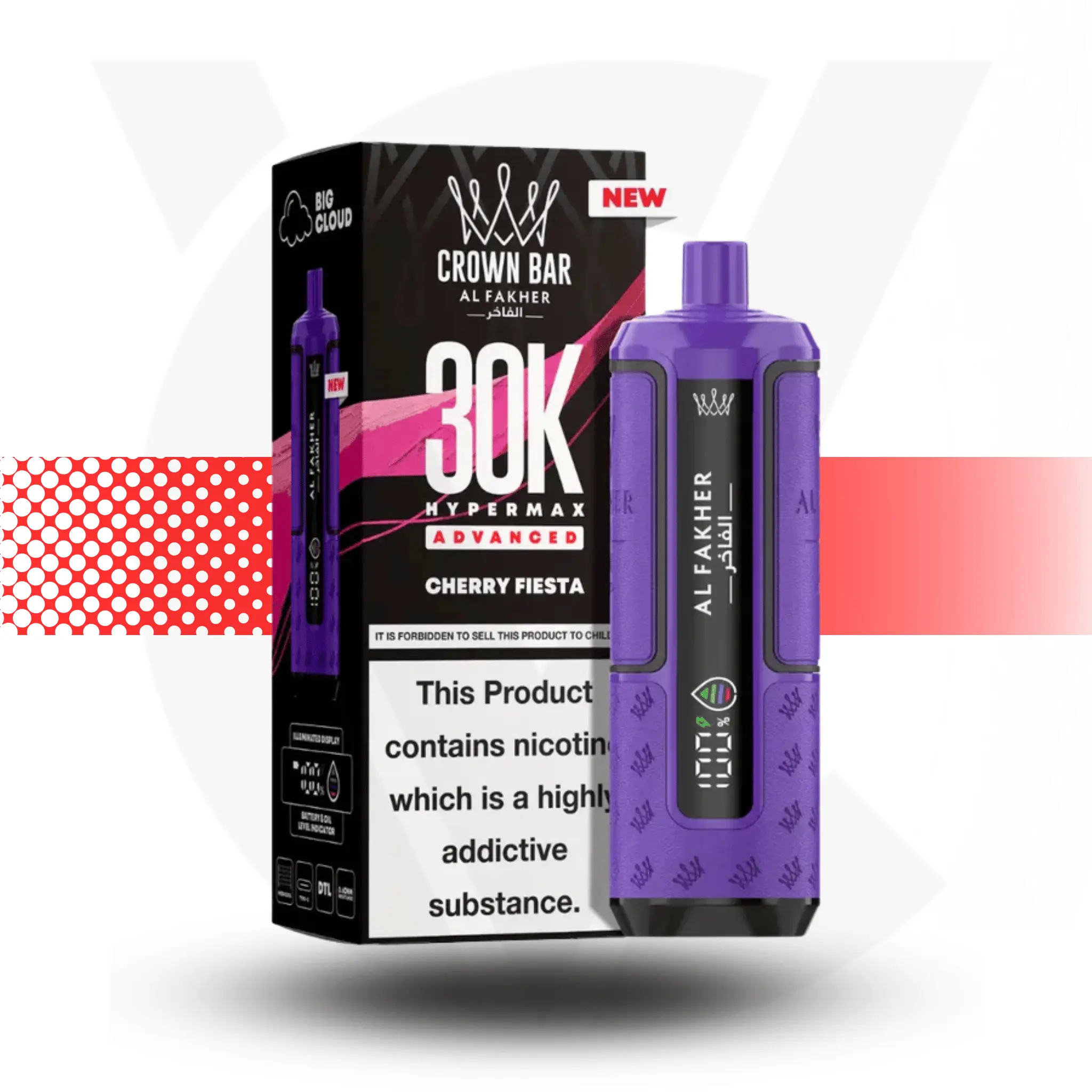 Al Fakher Crown Bar 30K Hypermax Disposable Vape - Image 4