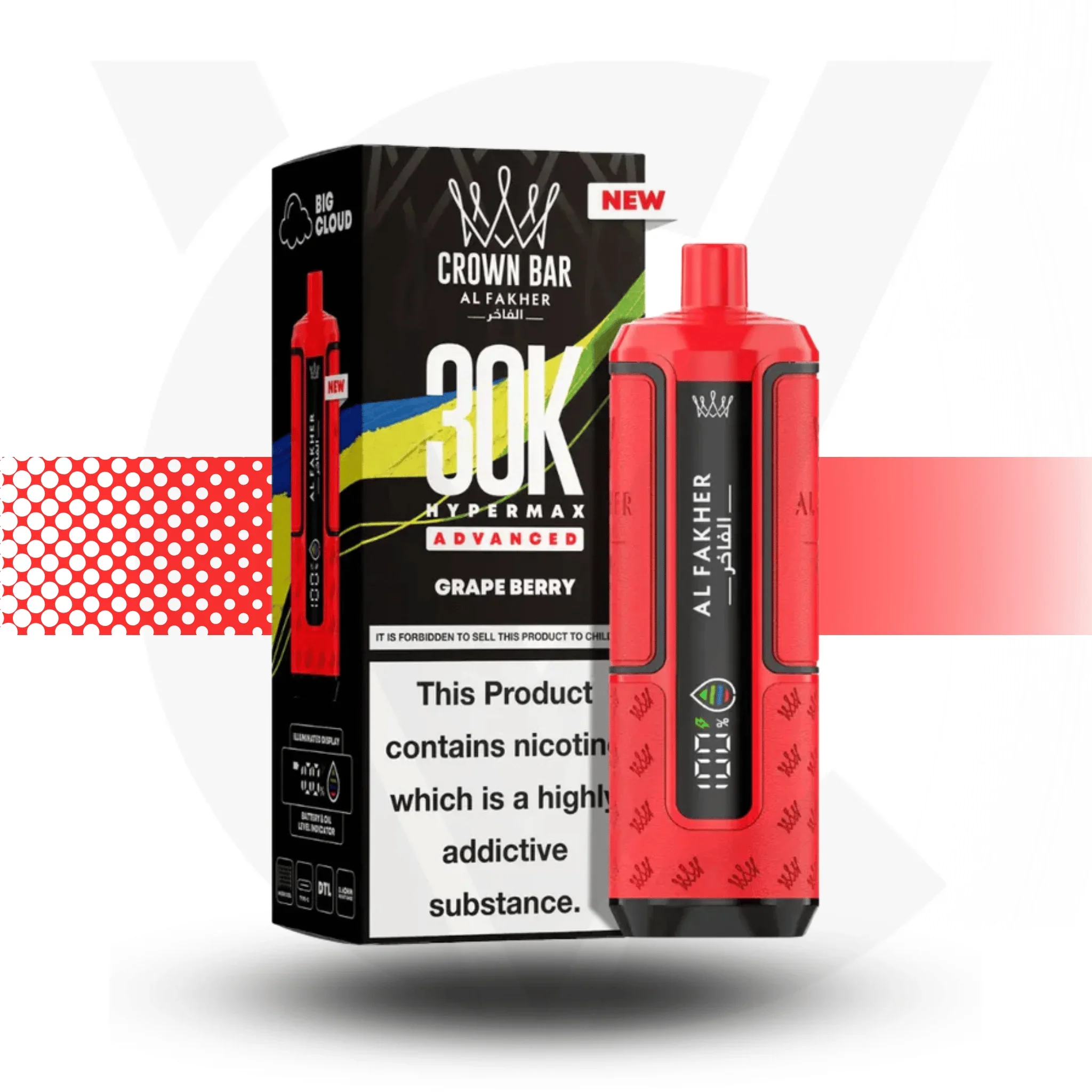 Al Fakher Crown Bar 30K Hypermax Disposable Vape - Image 7