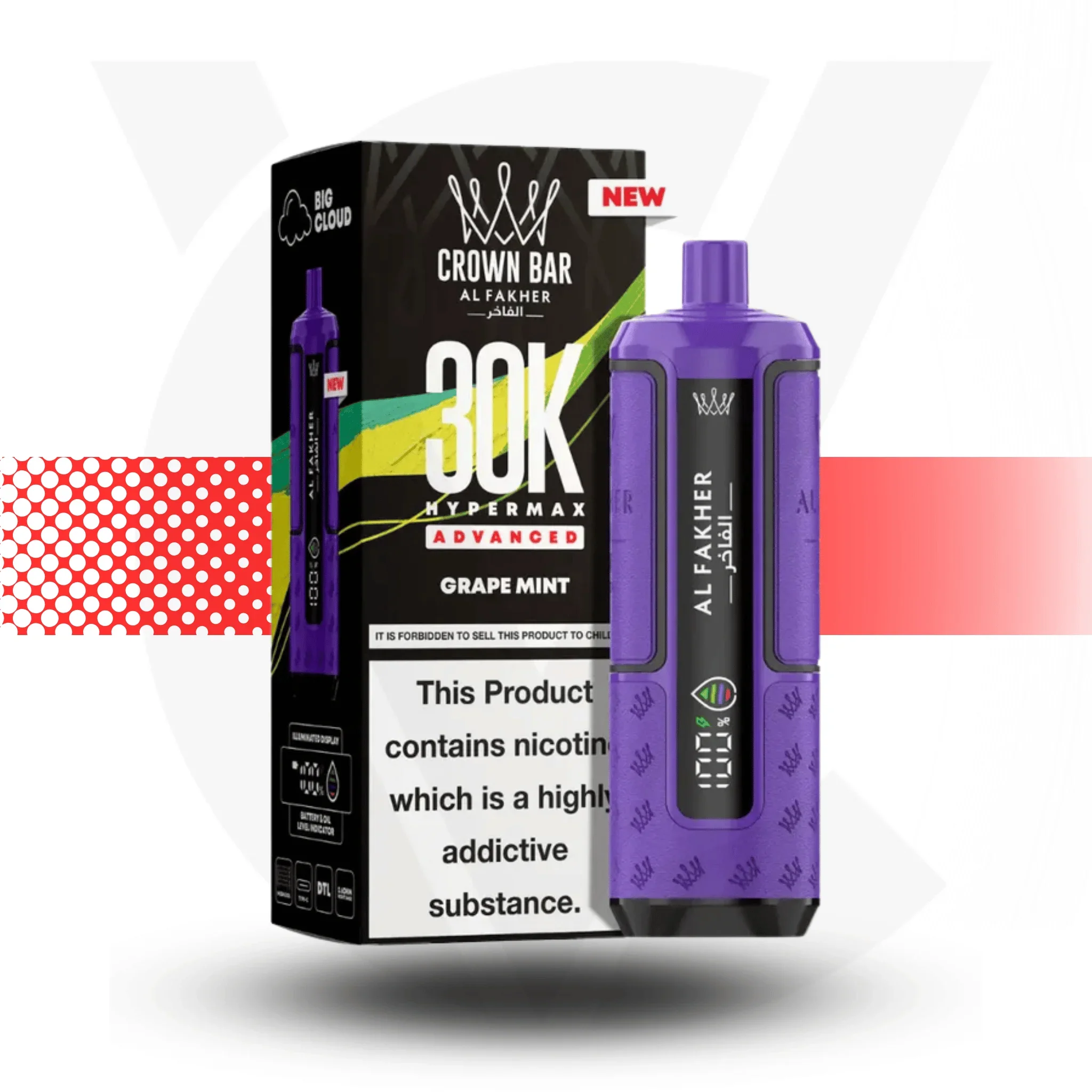 Al Fakher Crown Bar 30K Hypermax Disposable Vape - Image 8