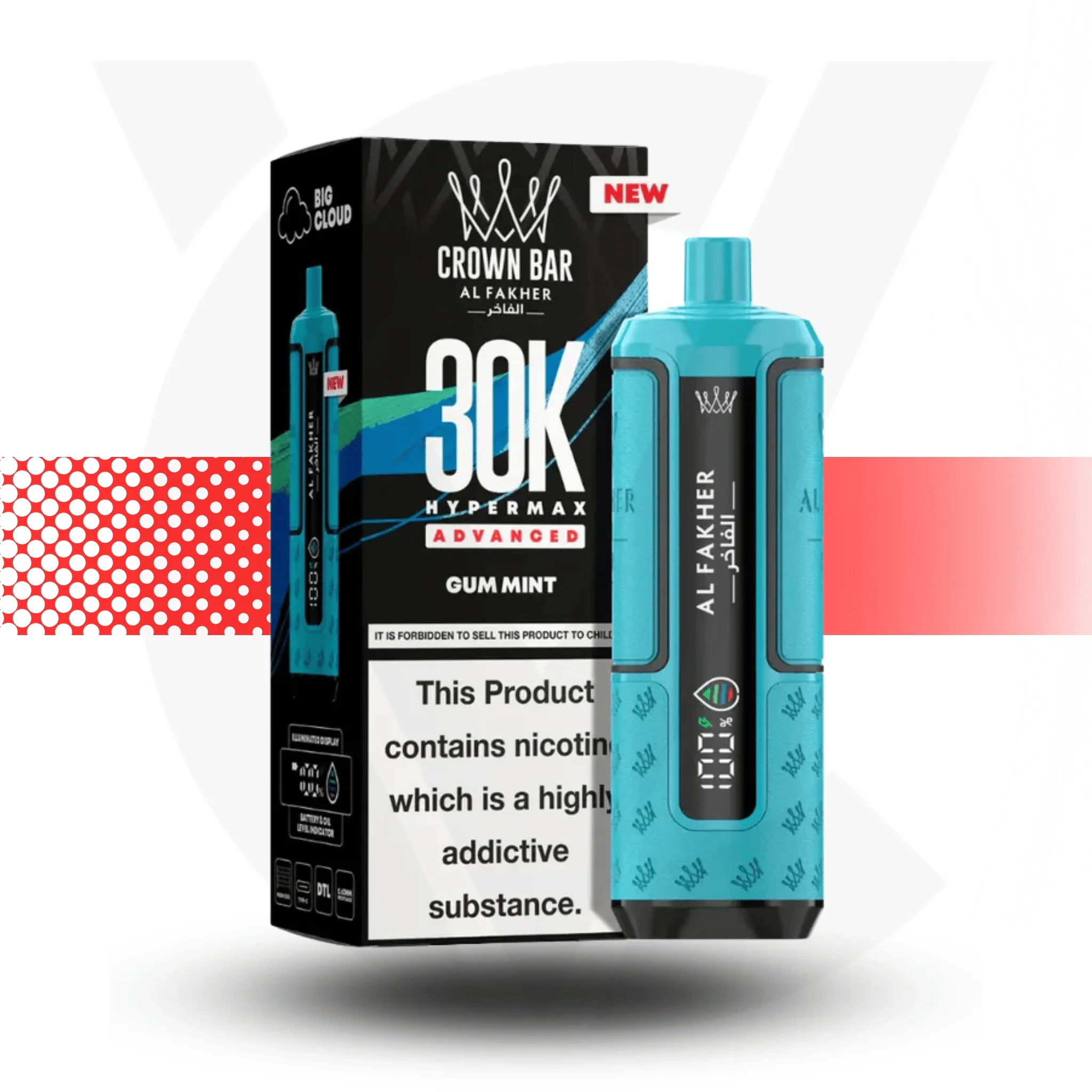Al Fakher Crown Bar 30K Hypermax Disposable Vape - Image 9