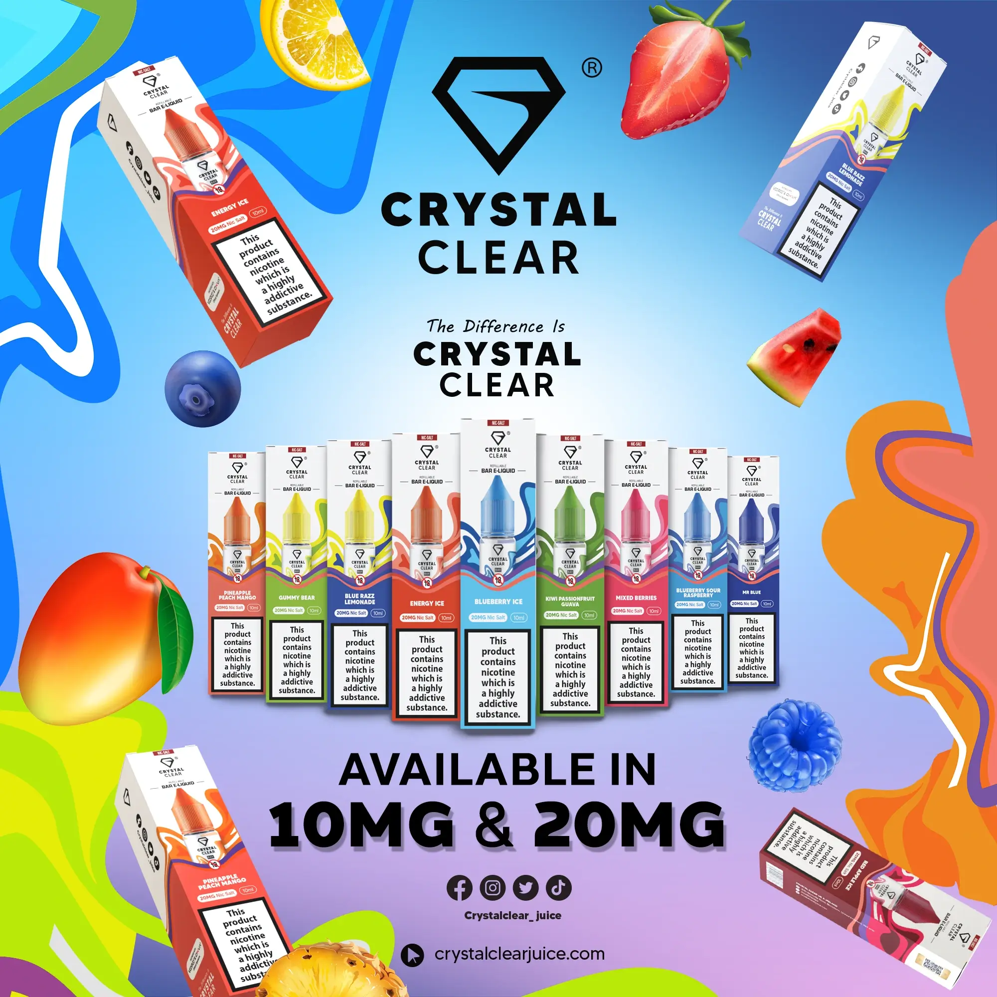 Crystal Clear 20mg Nic Salt E-Liquid - Image 33
