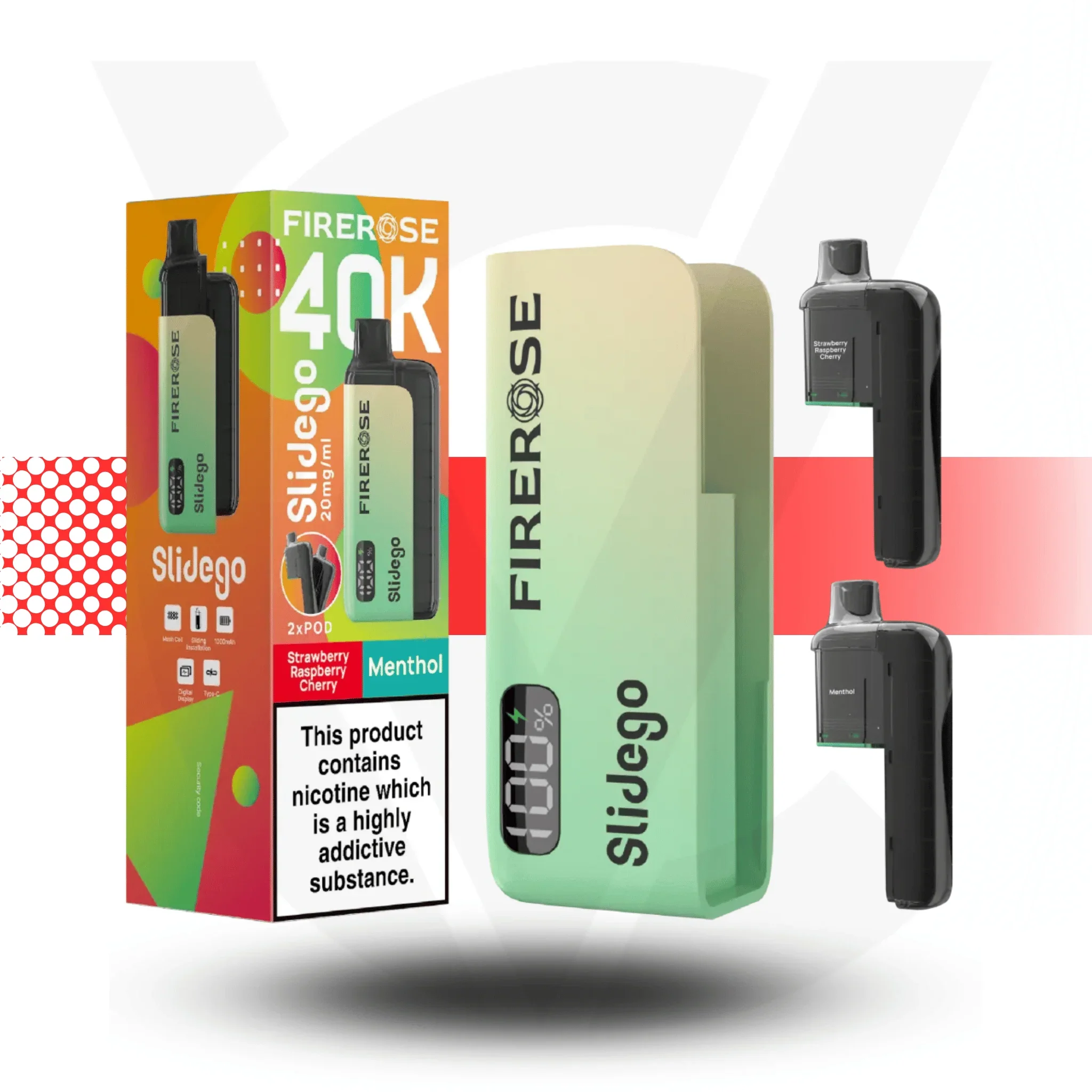 Firerose Slidego 40K Puffs Prefilled Pod Kit by Elux - Image 10