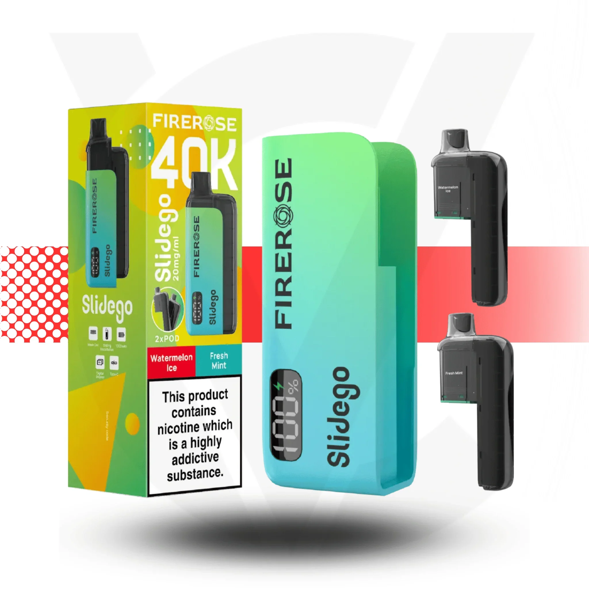Firerose Slidego 40K Puffs Prefilled Pod Kit by Elux - Image 12