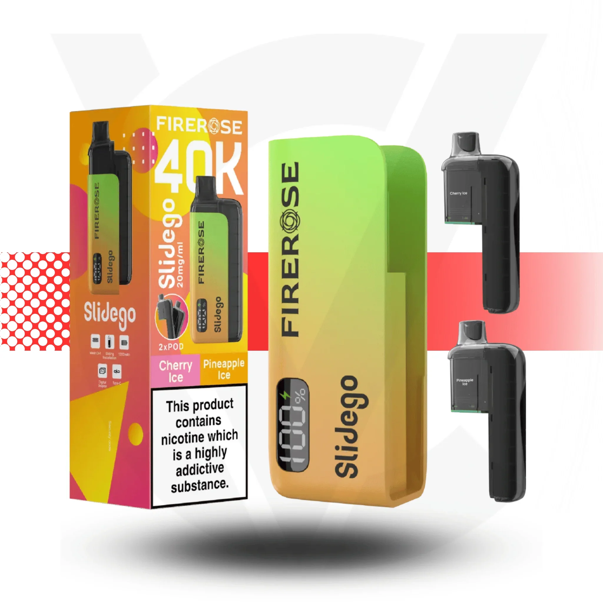 Firerose Slidego 40K Puffs Prefilled Pod Kit by Elux - Image 3
