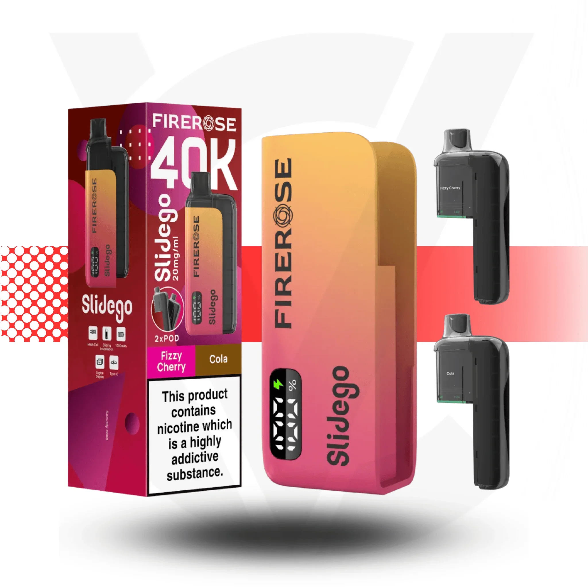 Firerose Slidego 40K Puffs Prefilled Pod Kit by Elux - Image 4