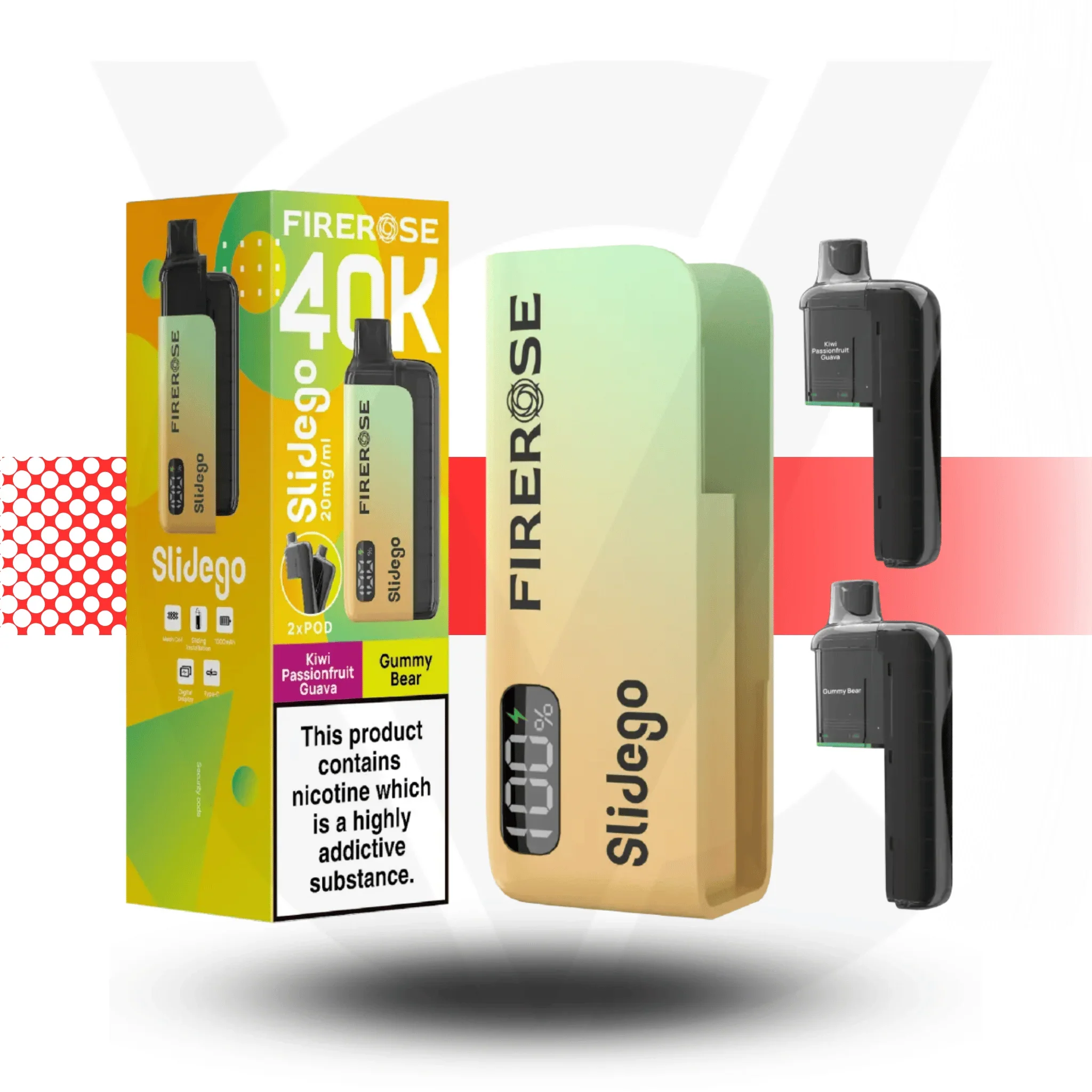 Firerose Slidego 40K Puffs Prefilled Pod Kit by Elux - Image 6