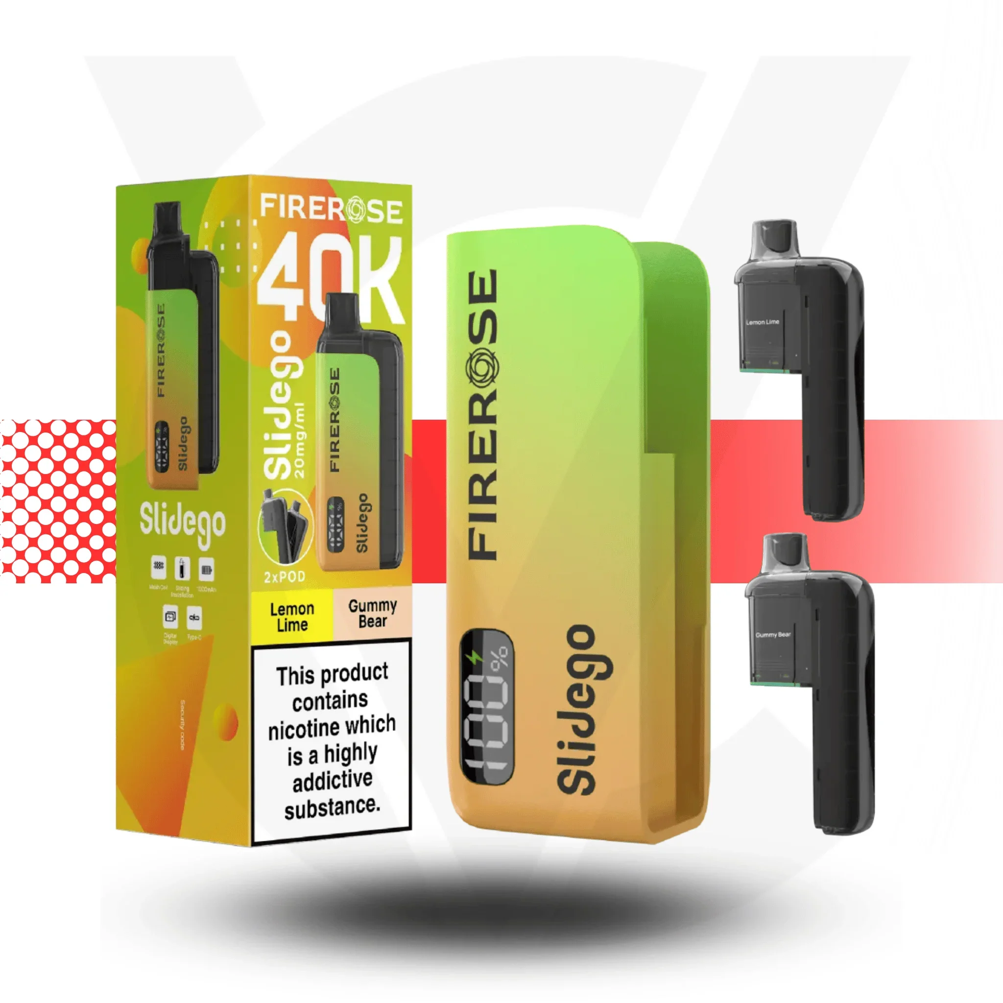 Firerose Slidego 40K Puffs Prefilled Pod Kit by Elux - Image 7