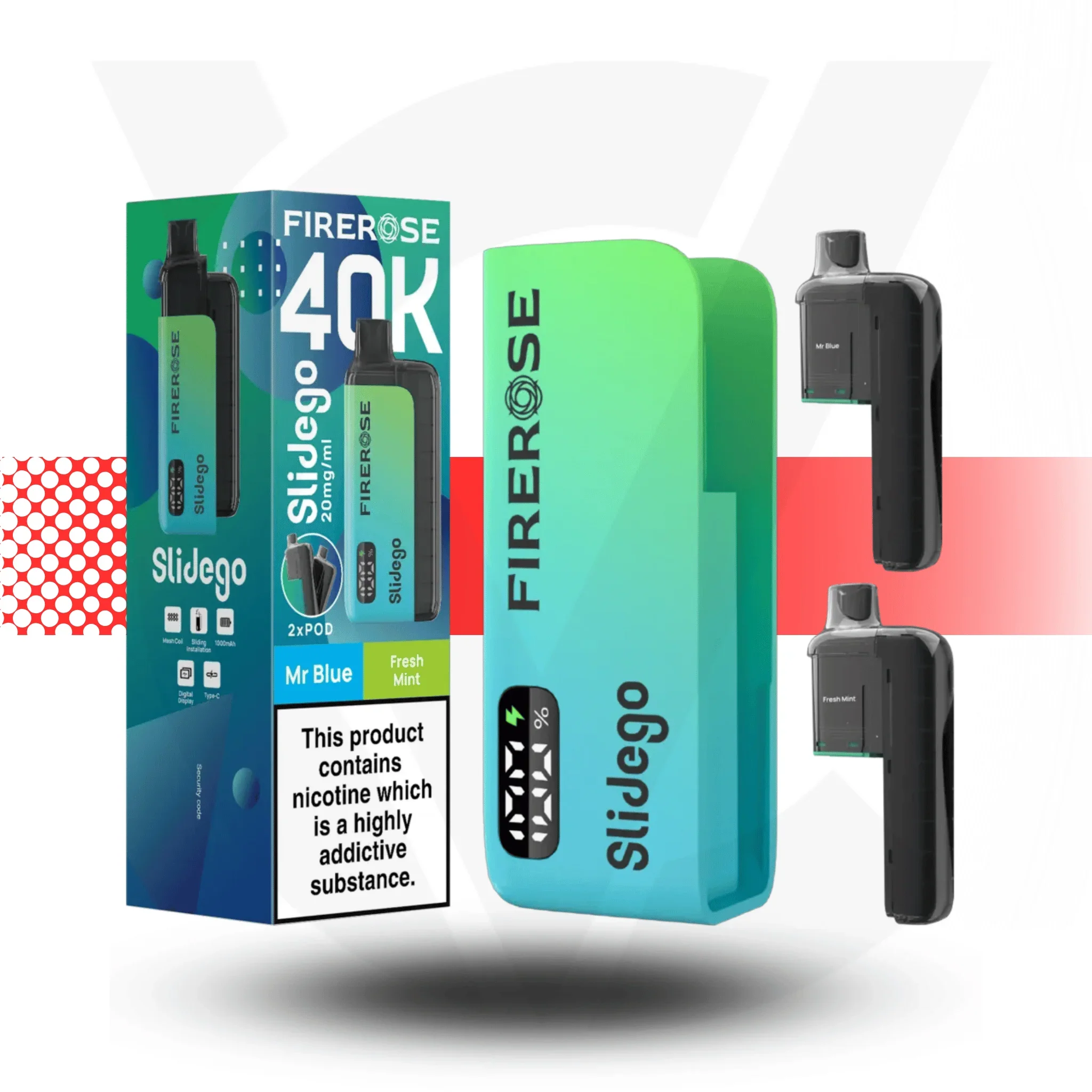 Firerose Slidego 40K Puffs Prefilled Pod Kit by Elux - Image 8