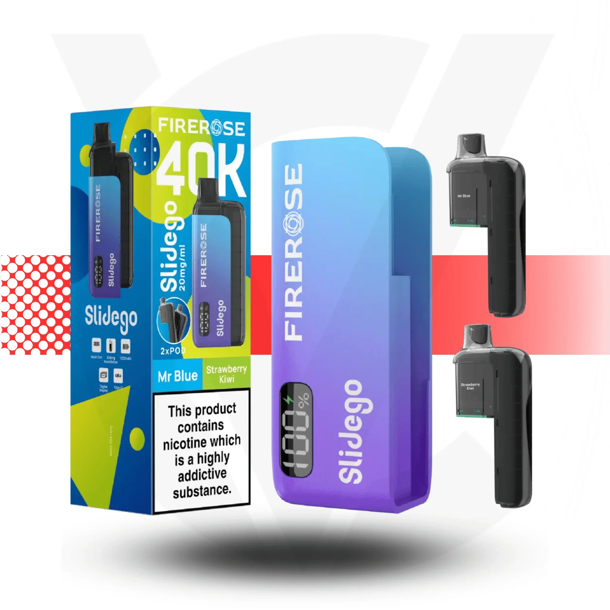 Firerose Slidego 40K Puffs Prefilled Pod Kit by Elux - Image 9