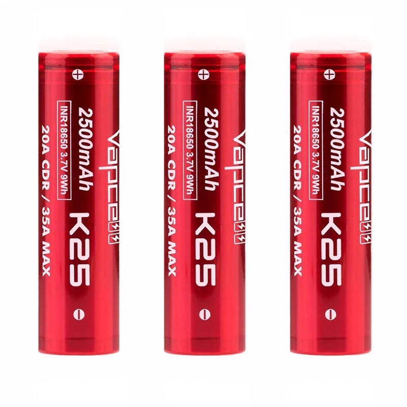 Vapecell K25 2500mAh 18650 Rechargeable Battery